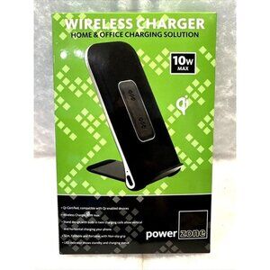 Wireless Charger 10W Max Fast Charging With LED Indicator Home Office NEW SEALED